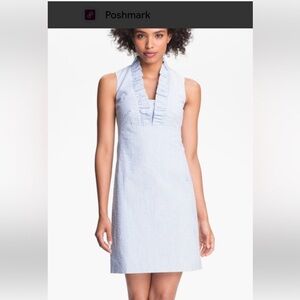 Lilly Pulitzer Tilsbury Ruffle Neck Shift Dress Like New Size 12